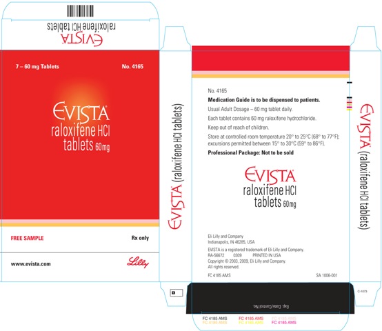 PACKAGE CARTON - EVISTA 60 mg of 7 tablets – sample
