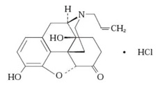 Structural formula for naloxone hydrochloride