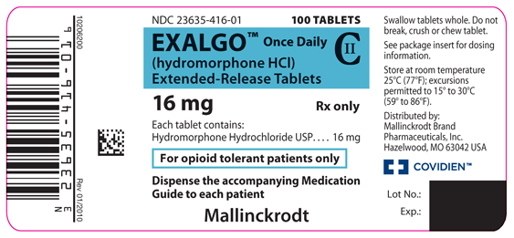 PRINCIPAL DISPLAY PANEL - 16 mg