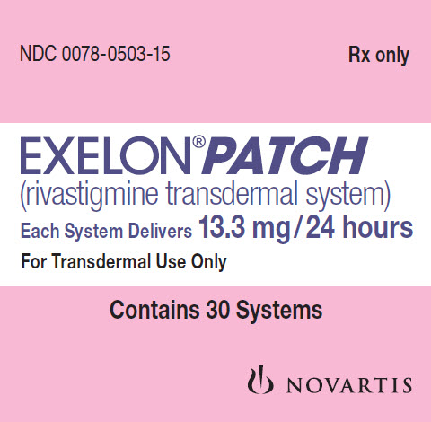 PRINCIPAL DISPLAY PANEL
Package Label – 13.3 mg / 24 hours
Rx Only		NDC 0078-0503-15
EXELON® Patch
(rivastigmine transdermal system) 
Each System Delivers 13.3 mg/24 hours
For Transdermal Use Only
Contains 30 Systems