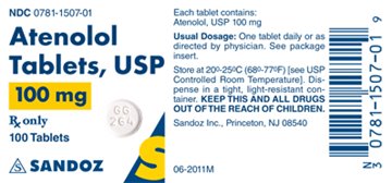 Atenolol 100 mg Label