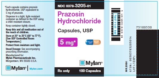 Prazosin HCl Capsules, USP 5 mg