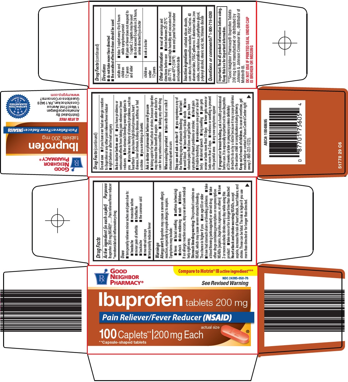 Ibuprofen Tablets Carton