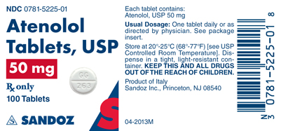 Atenolol 50 mg Label