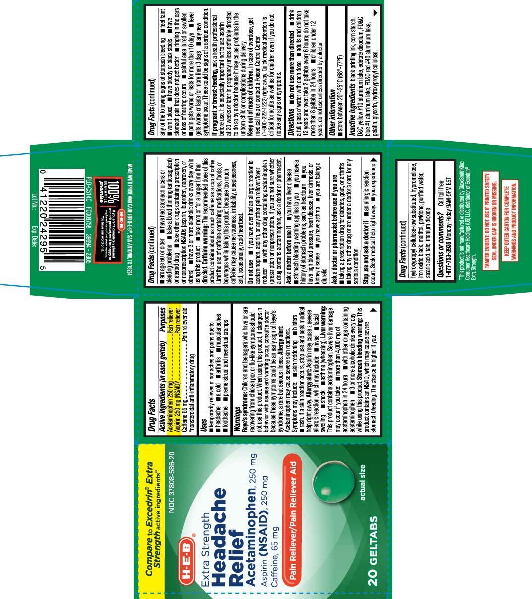 Acetaminophen 250 mg, Aspirin 250 mg (NSAID)*, Caffeine 65 mg, *nonsteroidal anti-inflammatory drug