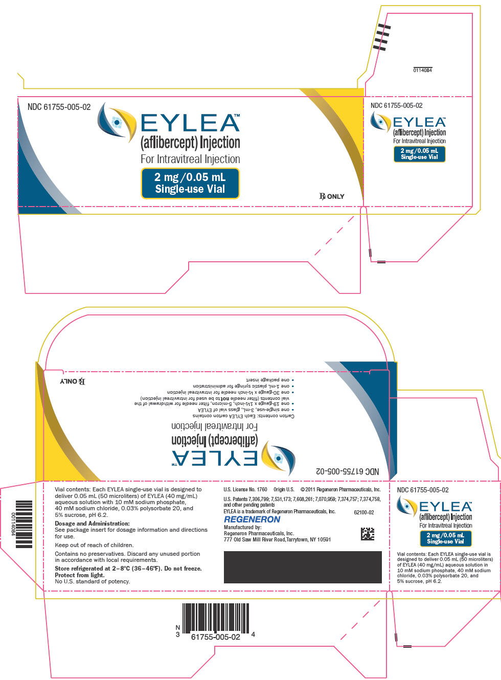 PRINCIPAL DISPLAY PANEL - 2 mg/0.05 mL Vial Carton
