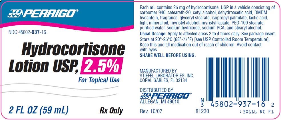 Hydrocortisone Lotion USP, 2.5% Label