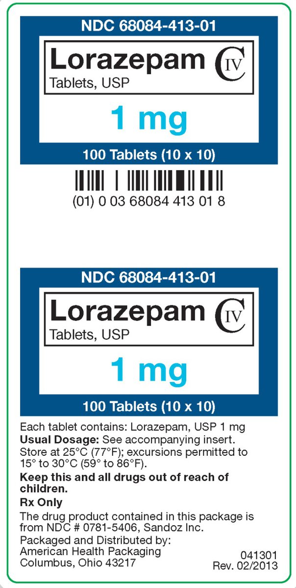 Lorazepam Tablets 1 mg 