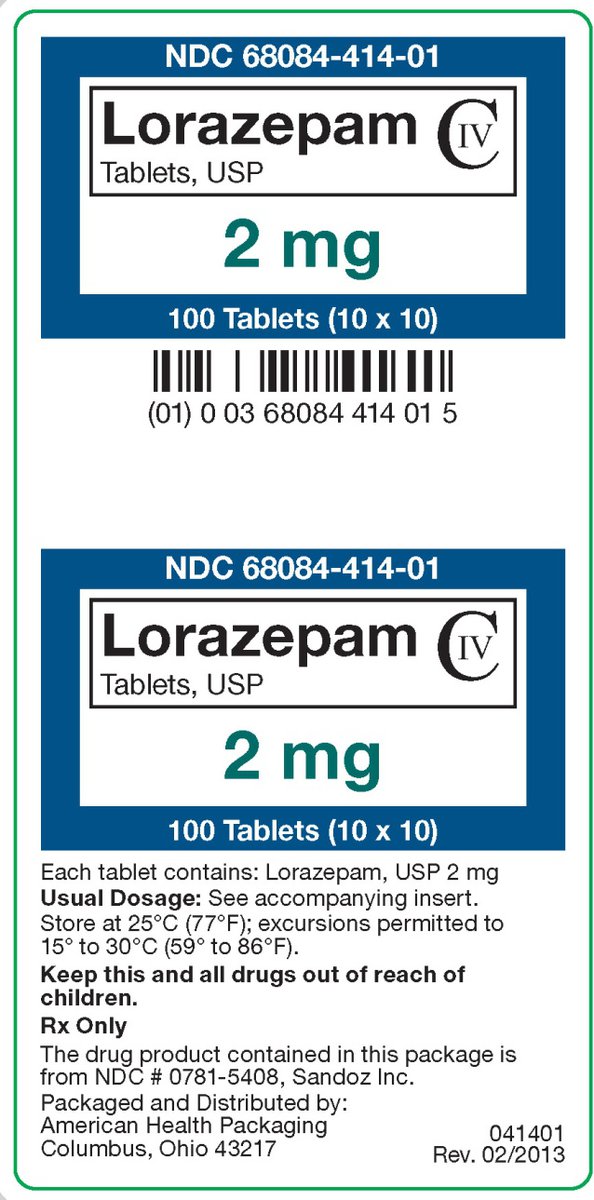Lorazepam Tablets 2 mg 