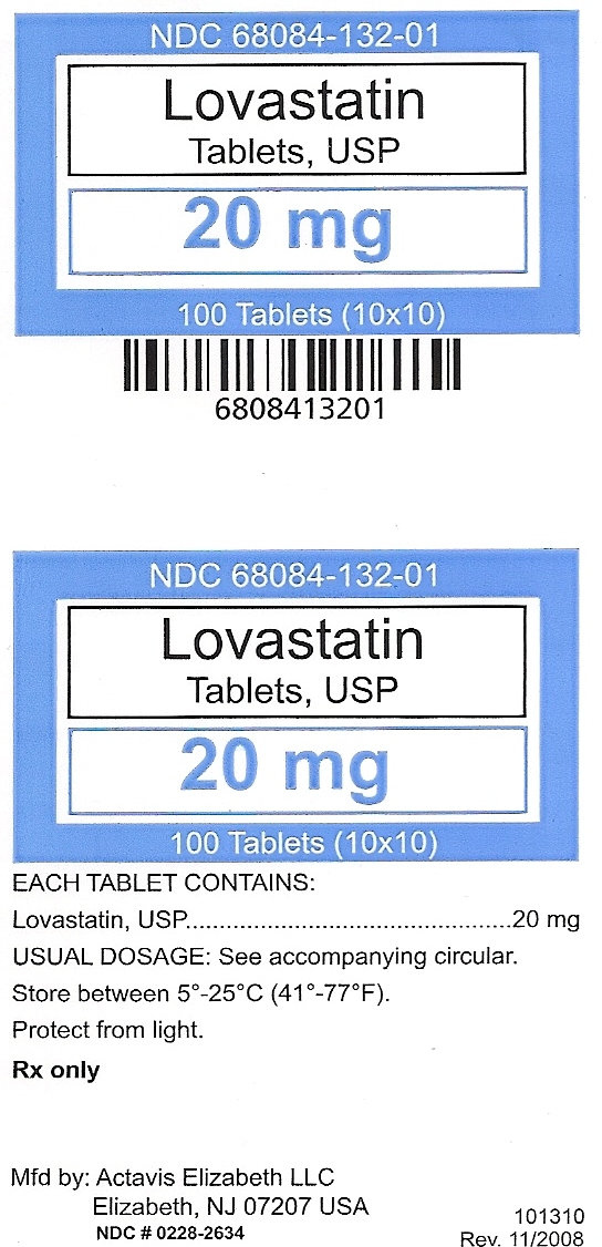 Lovastatin 20mg Tablets, USP Label