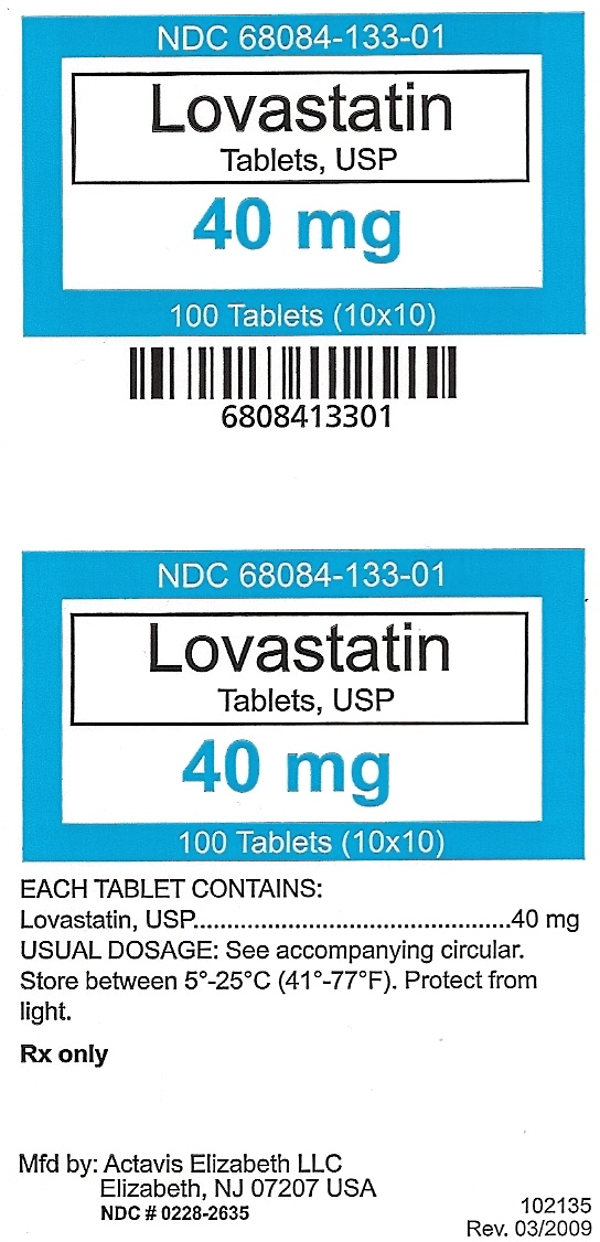 Lovastatin 40 mg Tablets, USP Label