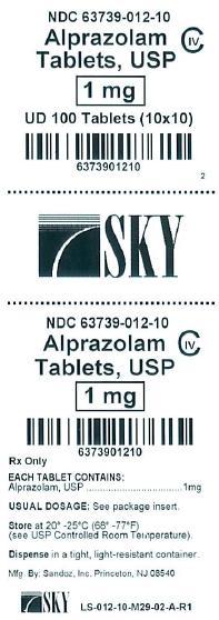 Alprazolam 1mg Label