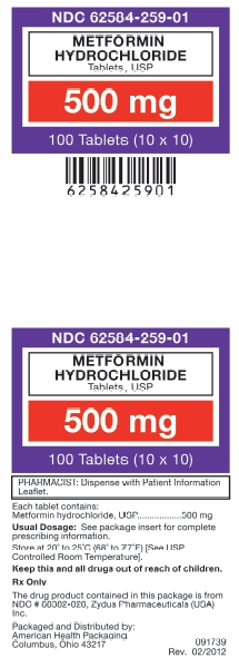 Metformin HCl 500mg Label