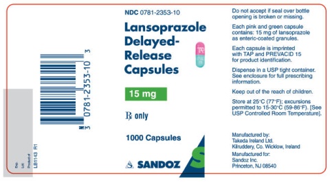 PRINCIPAL DISPLAY PANEL - 15 mg Capsules