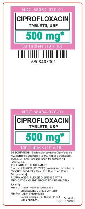 Ciprofloxacin 500 mg label