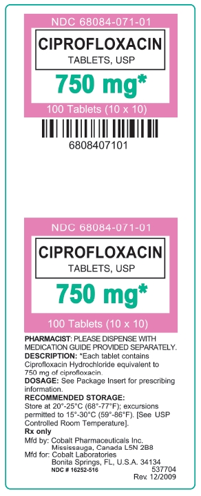 Ciprofloxacin 750 mg label