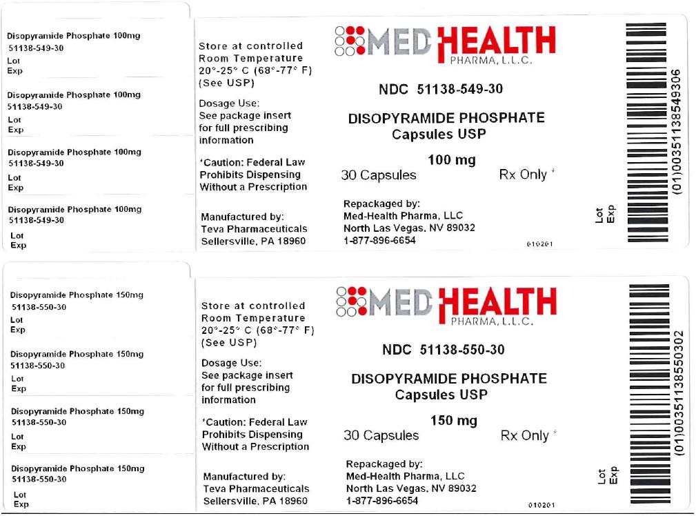 Disopyramide Phosphate Capsules 100 mg 100s Label