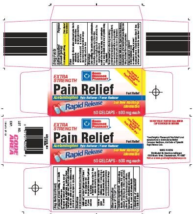 Extra Strength Pain Relief Gelcaps Carton