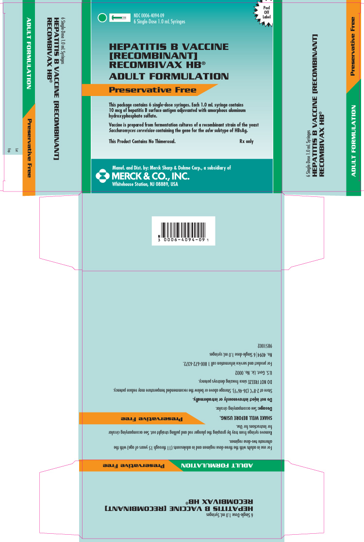 PRINCIPAL DISPLAY PANEL - Carton - 6 Single-Dose 1.0 mL Syringes