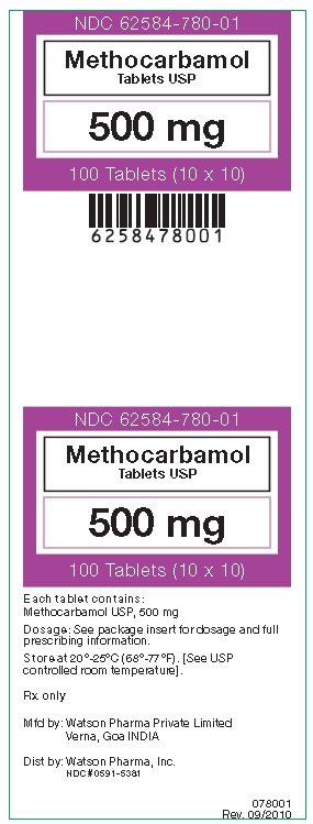Methocarbamol 500 mg tablets (10x10)