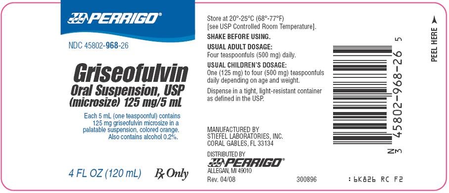 Griseofulvin Oral Suspension, USP Label