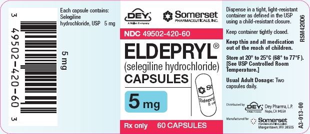 Eldepryl Capsules 5 mg Bottles