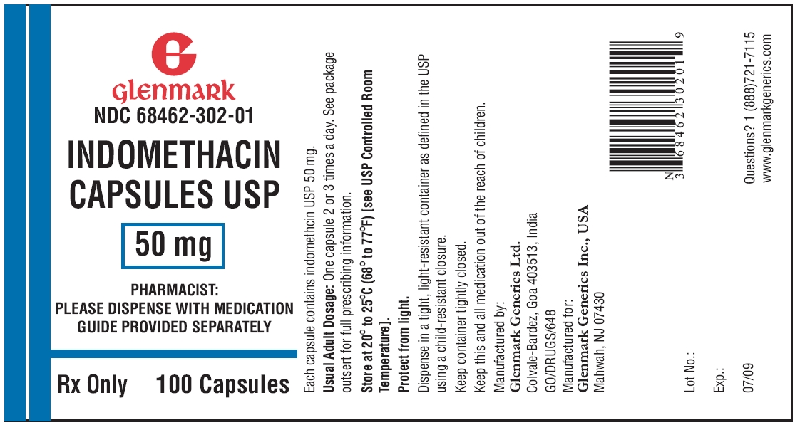 Indomethacin Capsule 50 mg Bottle Label