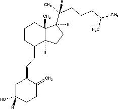 chemical structure - cholecalciferol