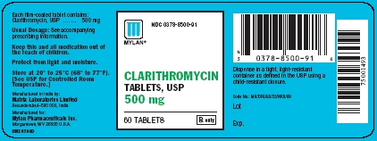 Clarithromycin Tablets 500 mg Bottles