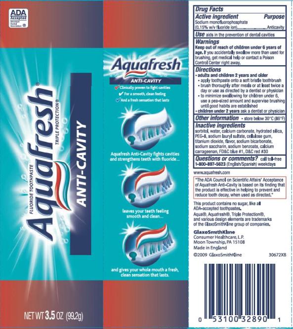 Aquafresh Anti-Cavity carton