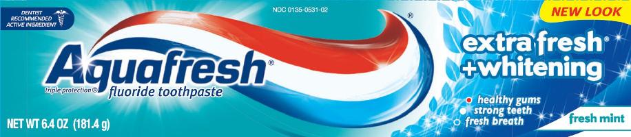 Aquafresh extra fresh plus whitening 6.4oz (181.4g) carton
