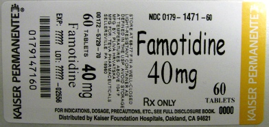 Famotidine Tablets USP 40mg 100s Label