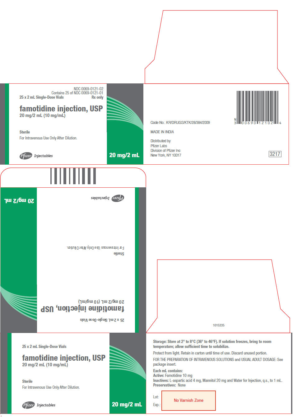 PRINCIPAL DISPLAY PANEL - 20 mg/2 mL Vial Carton