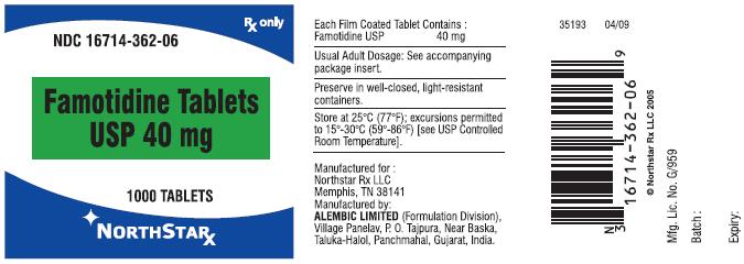 Famotidine -40 mg -1000 Tablets