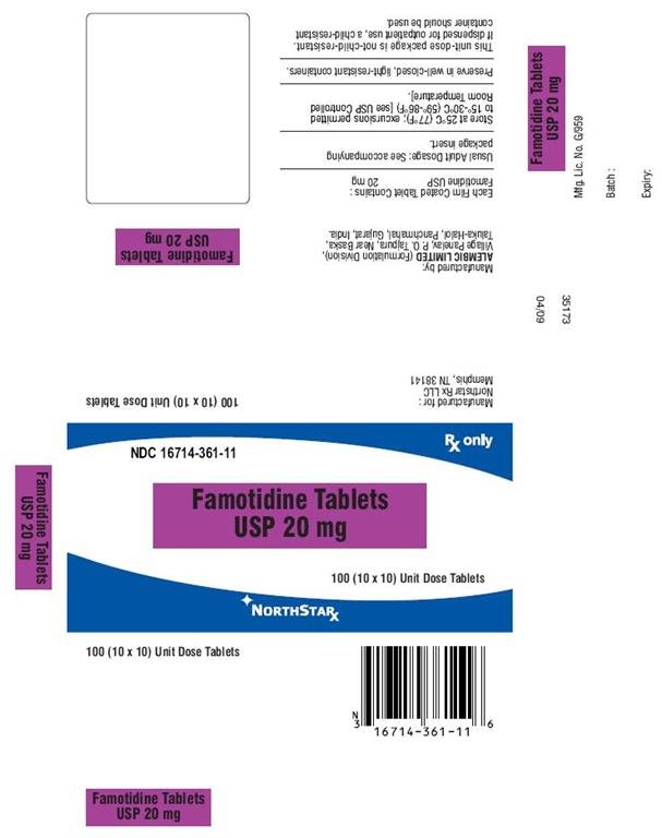 Famotidine -20 mg -100 Tablets in 1 carton