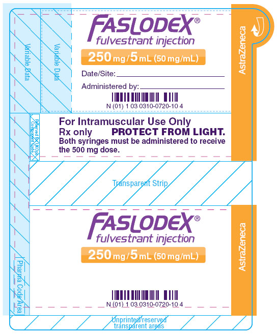 Faslodex 250mg syringe label