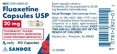 Fluoxetine 20 mg Label