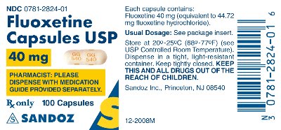 Fluoxetine 40 mg Label