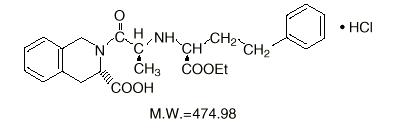 Quinapril Hydrochloride structural formula