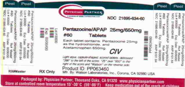 Pentazocine/APAP 25mg/650mg