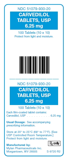 Carvedilol 6.25 mg Tablets