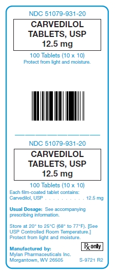Carvedilol 12.5 mg Tablets