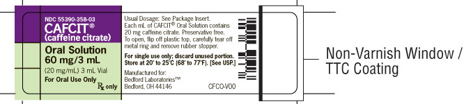 Vial label for CAFCIT (caffeine citrate) Oral Solution 60 mg per 3 mL