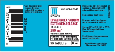 Divalproex Sodium Extended-Release Tablets 250 mg Bottles
