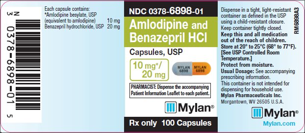 Amlodipine and Benazepril HCl Capsules, USP 10 mg/20 mg Bottle Label
