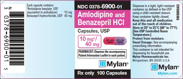 Amlodipine and Benazepril HCl Capsules, USP 10 mg/40 mg Bottle Label