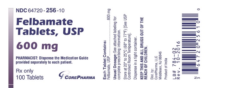 Felbamate 600 mg - Container Label - 100 ct.