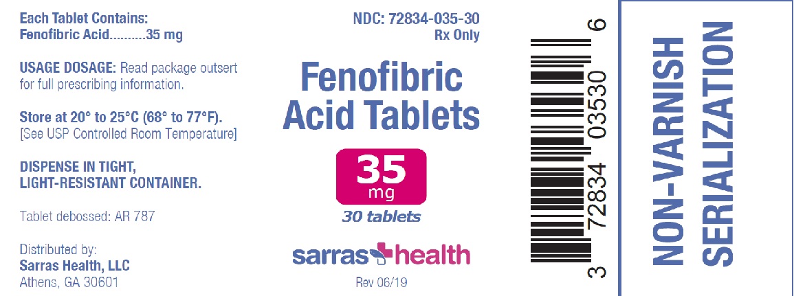 fenofibric acid 35 mg tablet