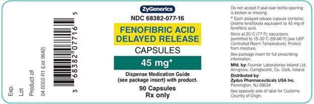 Description: fenofibric acid delayed release capsules 45mg 90ct