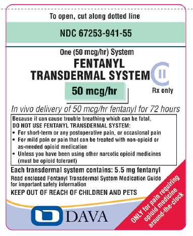 Fentanyl Transdermal System 50 mcg/hr Label